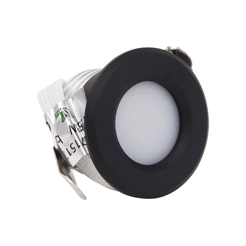 Mini Inbouwspot - 230V - 1,5W - Dimbaar - Mat Zwart - Zonder trafo - Outledtl.nl